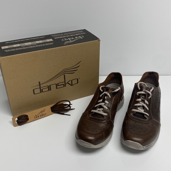Dansko Other - Dansko Brown Leather Oxford Sneakers with White Soles